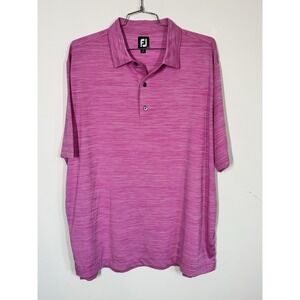 Footjoy Mens Performance Golf Polo‎ Shirt Moisture Wicking Size XXL Bright Pink